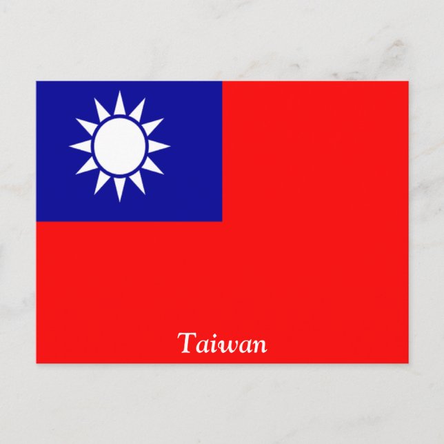 Cartão Postal Bandeira de Taiwan (Frente)
