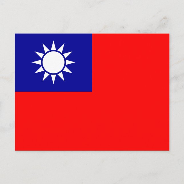 Cartão Postal Bandeira de Taiwan (Frente)