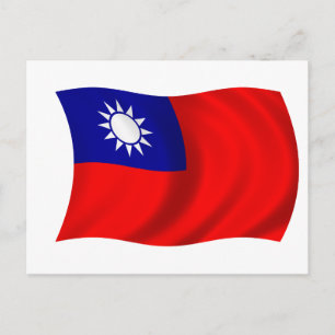 Cartão Postal Bandeira de Taiwan