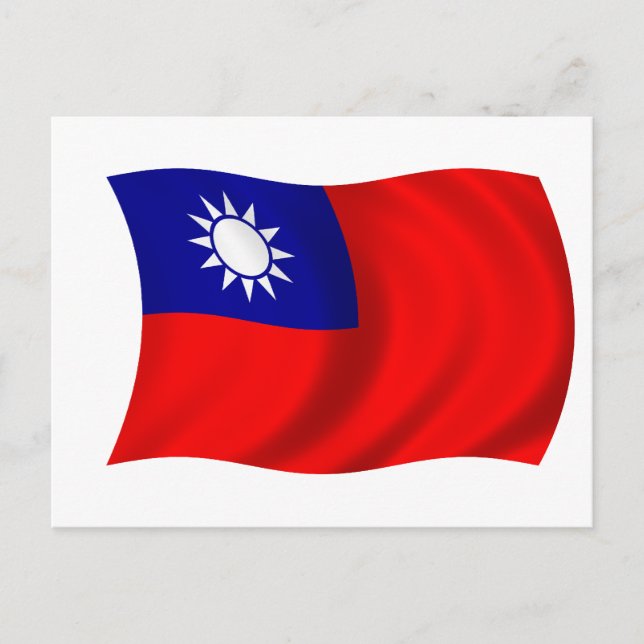 Cartão Postal Bandeira de Taiwan (Frente)