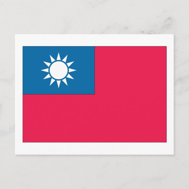 Cartão Postal Bandeira de Taiwan (Frente)