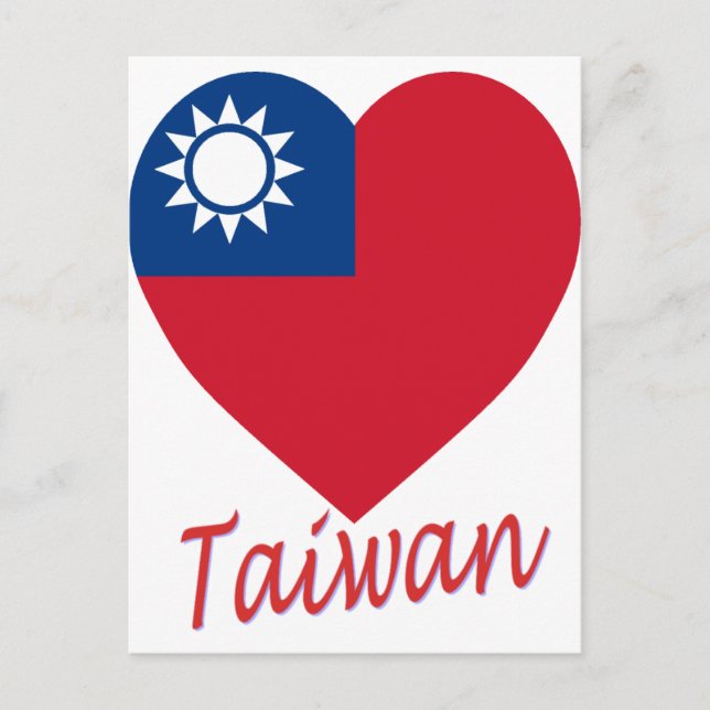 Cartão Postal Bandeira de Taiwan (República da China) (Frente)