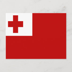 CARTÃO POSTAL BANDEIRA DE TONGA
