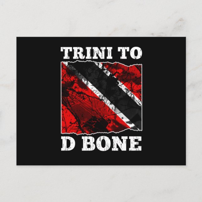Cartão Postal Bandeira de Trinidad e Tobago - Trini para o Osso  (Frente)