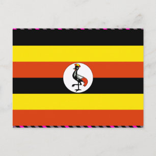 Cartão Postal Bandeira de Uganda