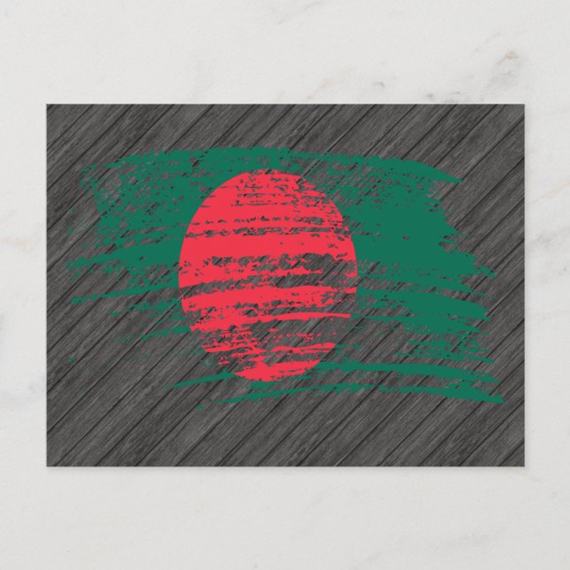 Cartão Postal Bandeira design de Bangladesh legal (Frente)