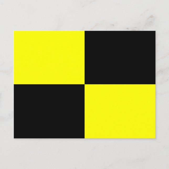 Cartão Postal Bandeira do Alfabeto Náutico Letra L (Frente)