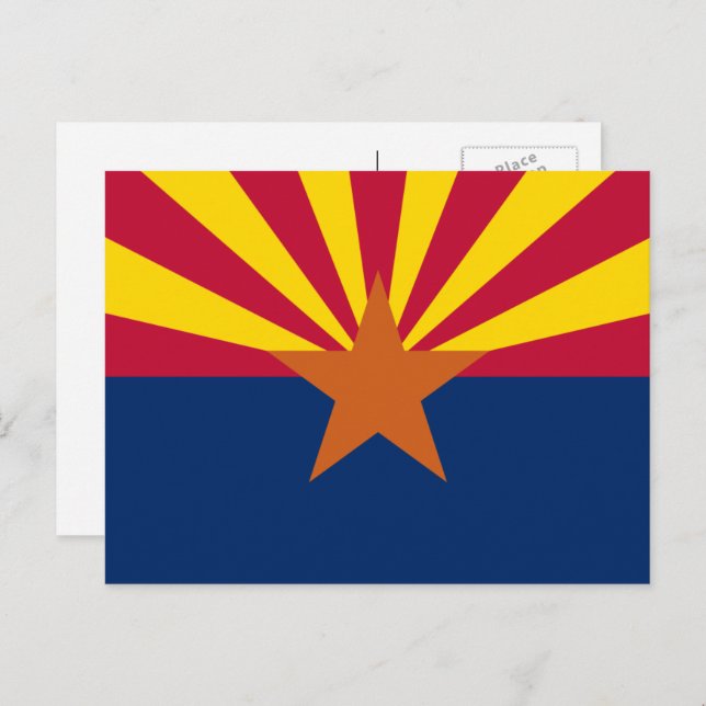 Cartão Postal Bandeira do Arizona, Bandeira do Arizona (Frente/Verso)