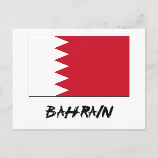 Cartão Postal Bandeira do Bahrein (Frente)