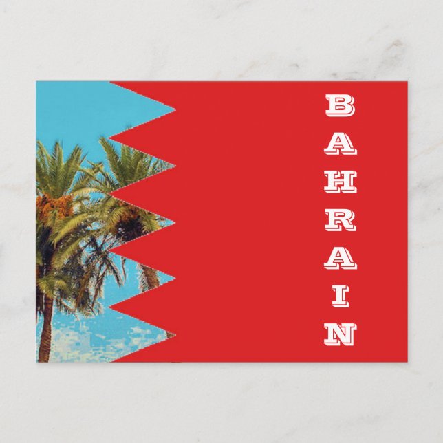 Cartão Postal Bandeira do Bahrein (Frente)