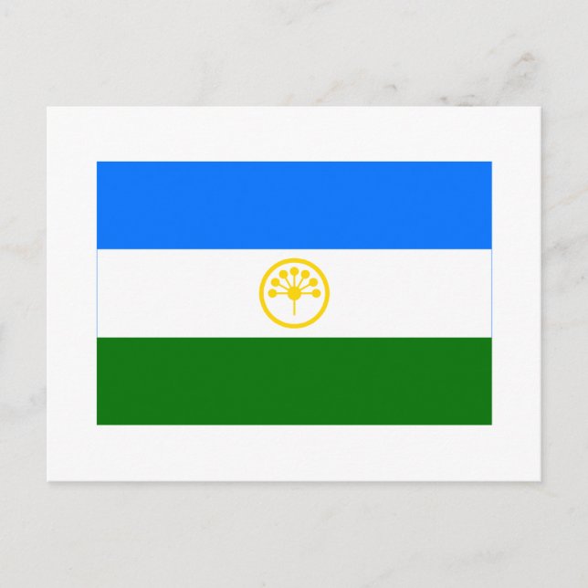 Cartão Postal Bandeira do Bashkortostan (Frente)