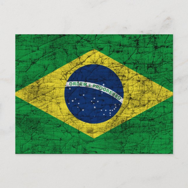 Cartão Postal bandeira do brasil (Frente)