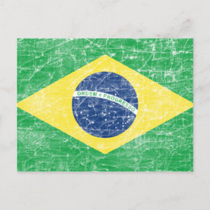 Cartão Postal bandeira do brasil