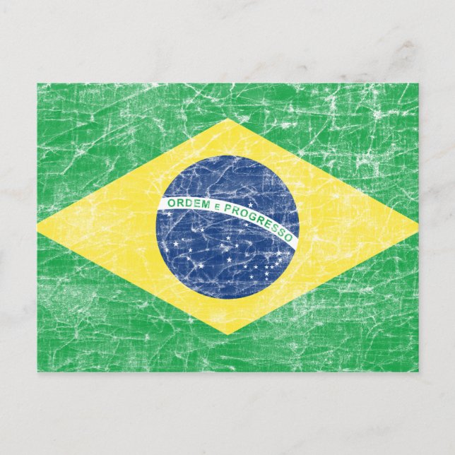 Cartão Postal bandeira do brasil (Frente)