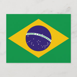 Cartão Postal Bandeira do BRASIL