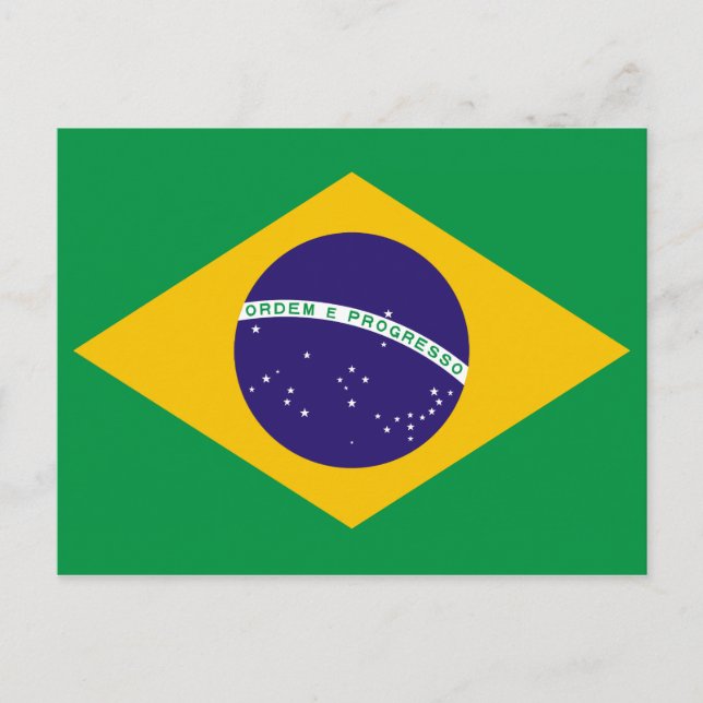 Cartão Postal Bandeira do BRASIL (Frente)