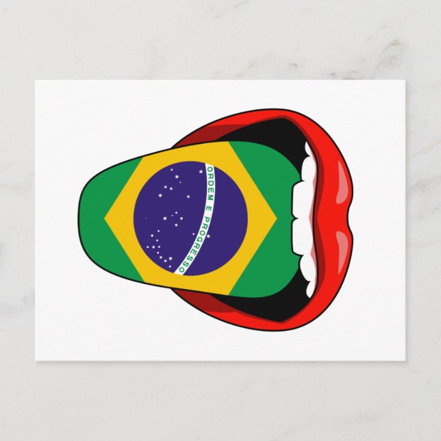 Cartão Postal Bandeira do Brasil Ordem e Progresso (Frente)