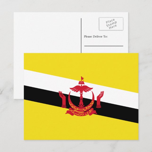 Cartão Postal Bandeira do Brunei (Frente/Verso)