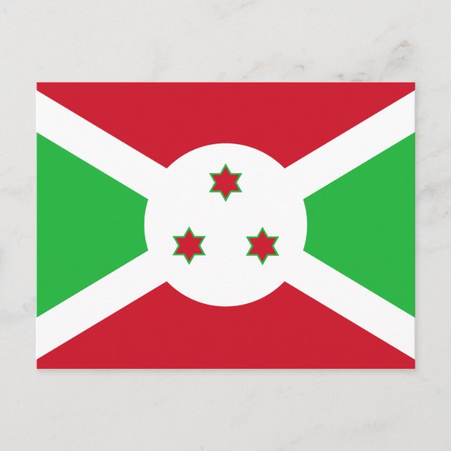 Cartão Postal Bandeira do Burundi Patriótico (Frente)
