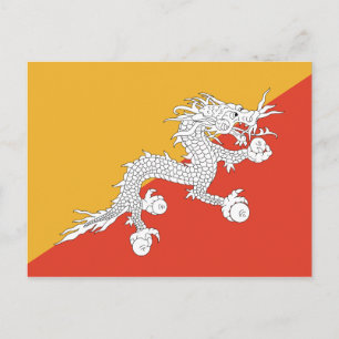 Cartão Postal Bandeira do Butão