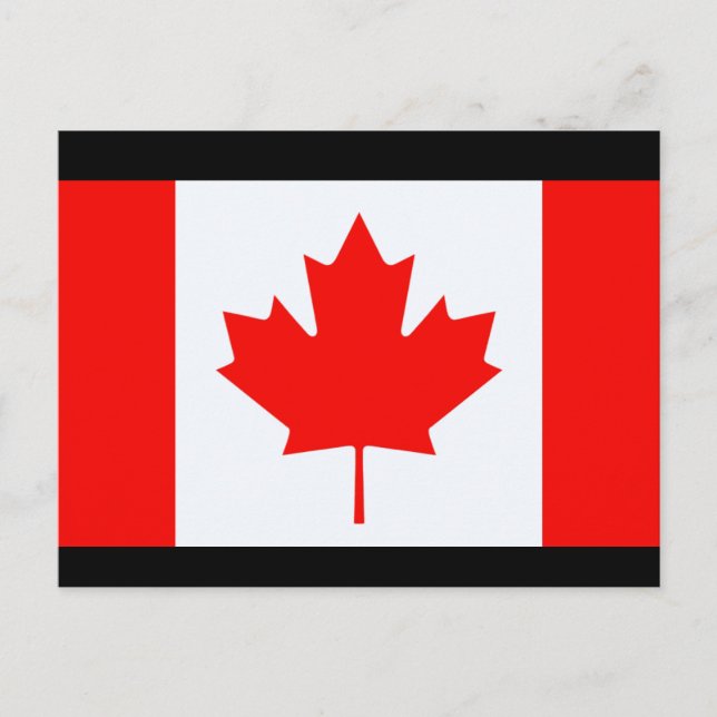 Cartão Postal bandeira do Canadá (Frente)