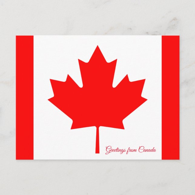 Cartão Postal Bandeira do Canadá (Frente)