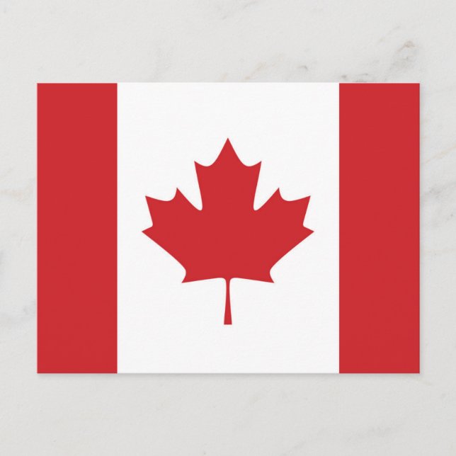 Cartão Postal Bandeira do Canadá (Frente)