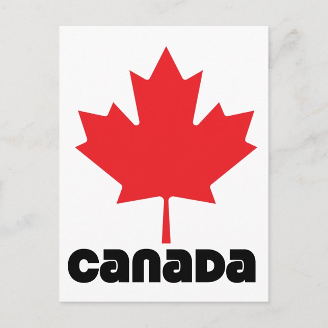 Cartão Postal Bandeira do Canadá (Frente)