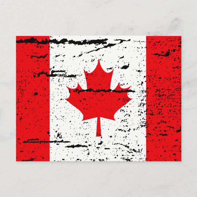 CARTÃO POSTAL BANDEIRA DO CANADÁ (Frente)