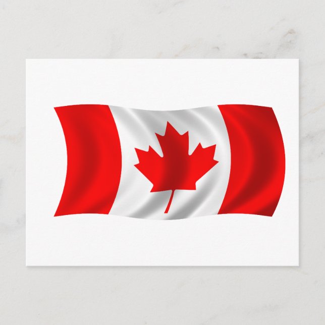 Cartão Postal Bandeira do Canadá (Frente)