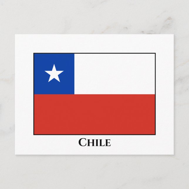Cartão Postal Bandeira do Chile (Frente)