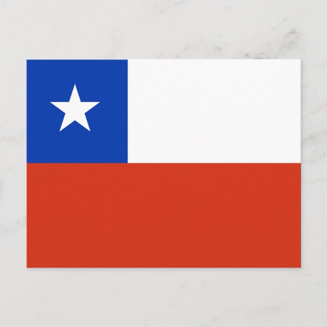 Cartão Postal Bandeira do Chile (Frente)