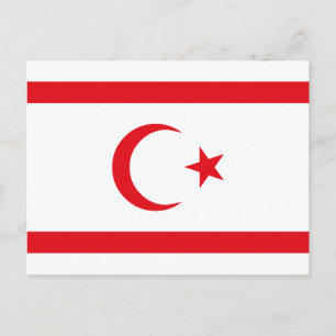 Cartão Postal Bandeira do Chipre norte