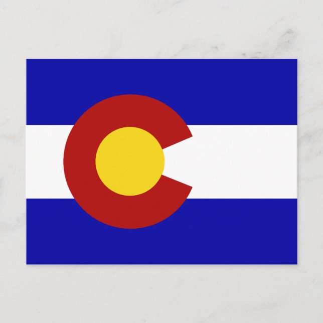 Cartão Postal bandeira do Colorado (Frente)