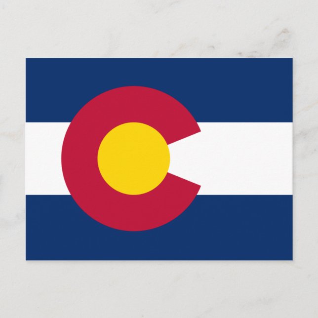 Cartão Postal Bandeira do Colorado (Frente)