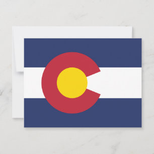Cartão Postal Bandeira do Colorado Lembrança Estado do Centenári