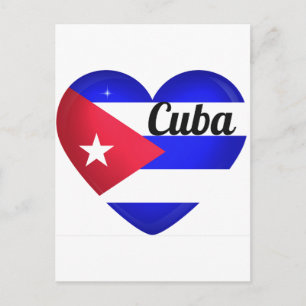 Cartão Postal Bandeira do Coração de Cuba