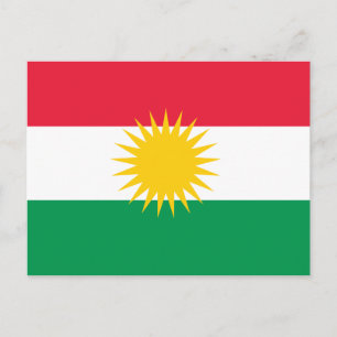 Cartão Postal Bandeira do Curdistão