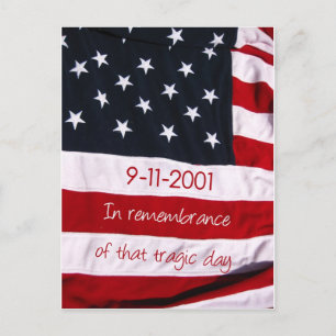 Cartão Postal bandeira do dia patriota 9-11