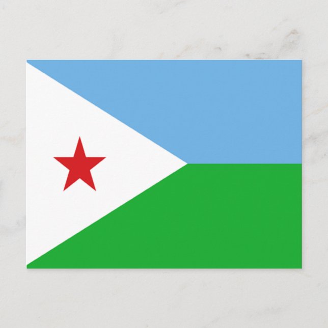 Cartão Postal Bandeira do Djibuti (Frente)