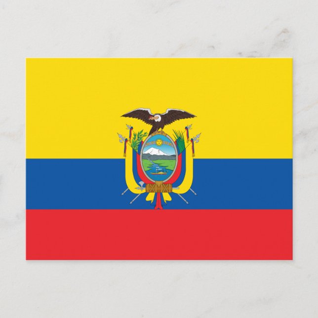 Cartão Postal Bandeira do Equador (Frente)