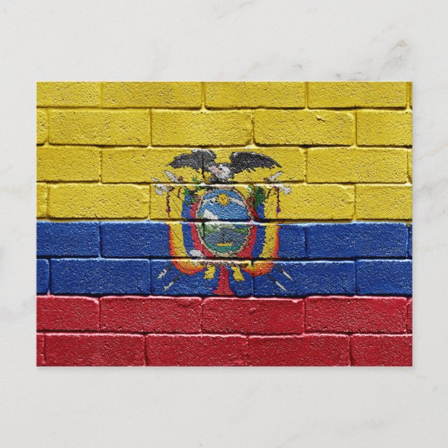 Cartão Postal Bandeira do Equador (Frente)
