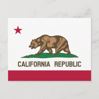Cartão Postal Bandeira do Estado da Califórnia