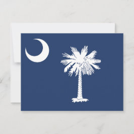 Cartão Postal Bandeira do Estado da Carolina do Sul Lua Crescent