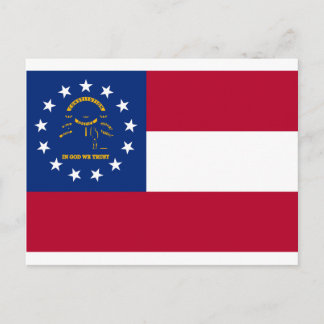 Cartão Postal Bandeira do Estado da Geórgia