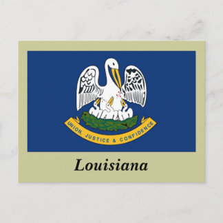 Cartão Postal Bandeira do Estado da Louisiana
