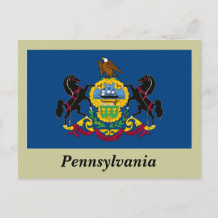 Cartão Postal Bandeira do Estado da Pensilvânia