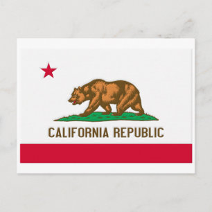 Cartão Postal Bandeira do estado da república de Califórnia