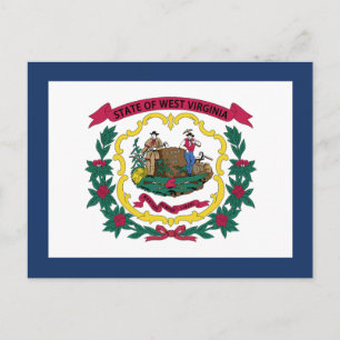 Cartão Postal Bandeira do Estado da Virgínia Ocidental