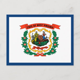 Cartão Postal Bandeira do Estado da Virgínia Ocidental